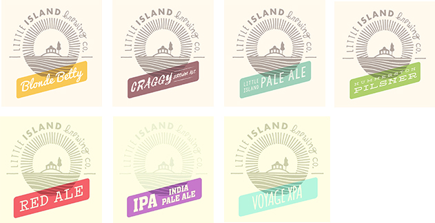 Assortment of Perth brewery beer labels.
